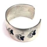 Vintage Sterling Silver Hopi Bear and Bear Paw Cuff Bracelet, 67 Grams