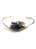 Vintage Sterling Silver & Black Onyx Cuff/Bracelet, Native American Jewelry, Navajo Bracelet