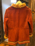 Vintage Afghan Leather Jacket, Bohemian Style Coat, One of a Kind