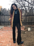Vintage Afghan Leather Jacket, Bohemian Style Coat, One of a Kind