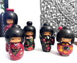5'' Kokeshi  Doll /Japanese Art/ Wood Carved Girl Doll, Limited Rare