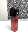 7.5” Usaburo Kokeshi Doll /Japanese Art/ Wood Carved Girl Doll