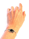 Vintage Sterling Silver & Black Onyx Cuff/Bracelet, Native American Jewelry, Navajo Bracelet