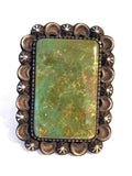 Old Pawn Vintage Native American Sonoran Turquoise Large Ring