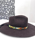 Beaded Hatband with Adjustable Leather Ties, Cowboy, Cowgirl Hat Accessory