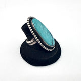Sterling Silver & Turquoise Ring By Navajo Artist Chimney Butte