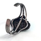 Vintage Native American Sterling Silver & Turquoise Cuff Bracelet Circa 1930s / 1940s (B002)