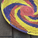 13.5” Shallow Woven Basket, Southwestern Style Decor