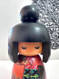 8.5" Kokeshi Doll /Japanese Art/ Wood Carved Girl Doll, Limited Rare