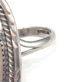 Sz 5.25 Vintage Navajo Native American Sterling Silver with Mother of Pearl Ring.