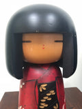 10" Japanese Kokeshi Wooden Doll, Masae Fujikawa, Prime Minister Prize