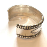 Navajo Ron Y. Signed Sterling Silver Cuff Bracelet, Native American Jewelry, Vintage Jewelry (B012)