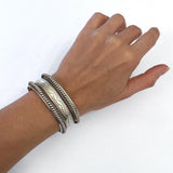 VTG Sterling Silver - NAVAJO TAHE Braided Statement Cuff Bracelet - 53 grams (B053)