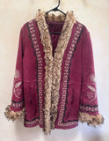Vintage Afghan Leather Jacket, Bohemian Style Coat, One of a Kind