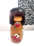 8'' Usaburo Kokeshi "Spring Poems" Doll /Japanese Art/ Wood Carved Girl Doll, Limited Rare