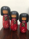 10" Japanese Kokeshi Wooden Doll, Masae Fujikawa, Prime Minister Prize