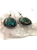 Vintage Sterling Silver Royston Turquoise Earrings