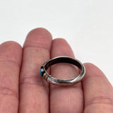 Vintage Sterling Silver - Navajo Signed G Turquoise Men's Ring Size 8 3/4 (A026)