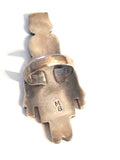 Vintage Native American Zuni Madeline Beyuka Sterling Silver Maiden Multi Stone Inlay Ring, 9 Grams