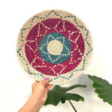 Woven Basket, Southwestern Bohemian Decor (15 inch)