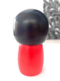 Usaburo Kokeshi Doll - Red Kimono Wooden Doll 5.70 Inches