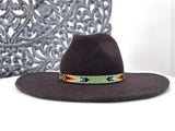 Beaded Hatband with Adjustable Leather Ties, Cowboy, Cowgirl Hat Accessory