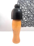 9.25 '' Kazuo Takamizawa Japanese Kokeshi Wooden Doll, Camellia Kimono