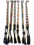 Beaded Hatband with Adjustable Leather Ties, Cowboy, Cowgirl Hat Accessory