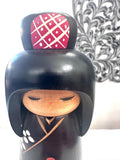 8" Miyakawa Kunio Vintage Kokeshi Doll/ Japanese Traditional Art, Wooden Doll