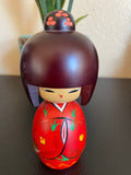 6'' Kokeshi Doll /Japanese Art/ Handmade / Wood Carved Girl Doll