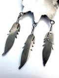 Intricate Vintage Navajo Sterling Silver Mother of Pearl Pendant Necklace (N033)