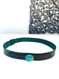 Leather Hat-band with Turquoise Stone, Adjustable, Cowgirl Hat Accessory
