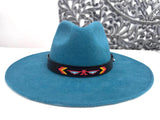 Leather Hat-band with Beaded Work, Adjustable, Cowgirl / Cowboy Hat Accessory
