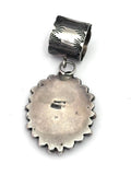 Vintage Navajo Sterling Silver & Mother of Pearl Large Pendant By Tony Guerro (N034)