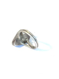 Size 6.75  Southwestern Sterling Silver & Turquoise Ring. (A057)