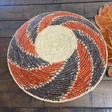 13.5" Woven Shallow Basket, Southwestern Style Decor