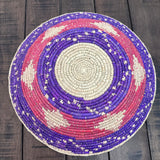 13” Shallow Woven Basket, Southwestern Style Decor