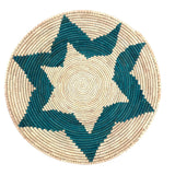 Southwestern Woven Basket, Geometric Bohemian Decor (13 inch)