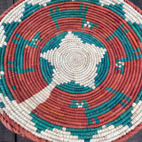 13” Shallow Woven Basket, Southwestern Style Decor
