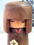 7'' Vintage Kokeshi Doll/ Japanese Traditional Art. Wooden Doll