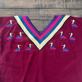 Guatemalan Embroidered Blouse/ Festival Top/ Summer Boho Blouse