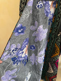 Uzbek Vintage Fully Embroidered Kimono Coat Size L/XL , Suzani Robe Dress