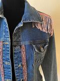 Western Style Embellished Denim Jacket, Boho Style Jean Jacket, Embellished Denim,