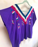 Guatemalan Embroidered Blouse/ Festival Top/ Summer Boho Blouse
