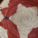 14" Shallow Woven Basket, Southwestern Geometric Decor