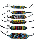 Beaded Wide Bracelet, Multi-Color Tiny Beads, Tribal Jewelry