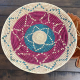 Woven Basket, Southwestern Bohemian Decor (15 inch)