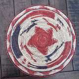 Woven Southwestern Basket, Bohemian Geometric Decor (14 inch)