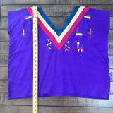 Guatemalan Embroidered Blouse/ Festival Top/ Summer Boho Blouse