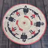 14" Shallow Woven Basket, Southwestern Style Decor